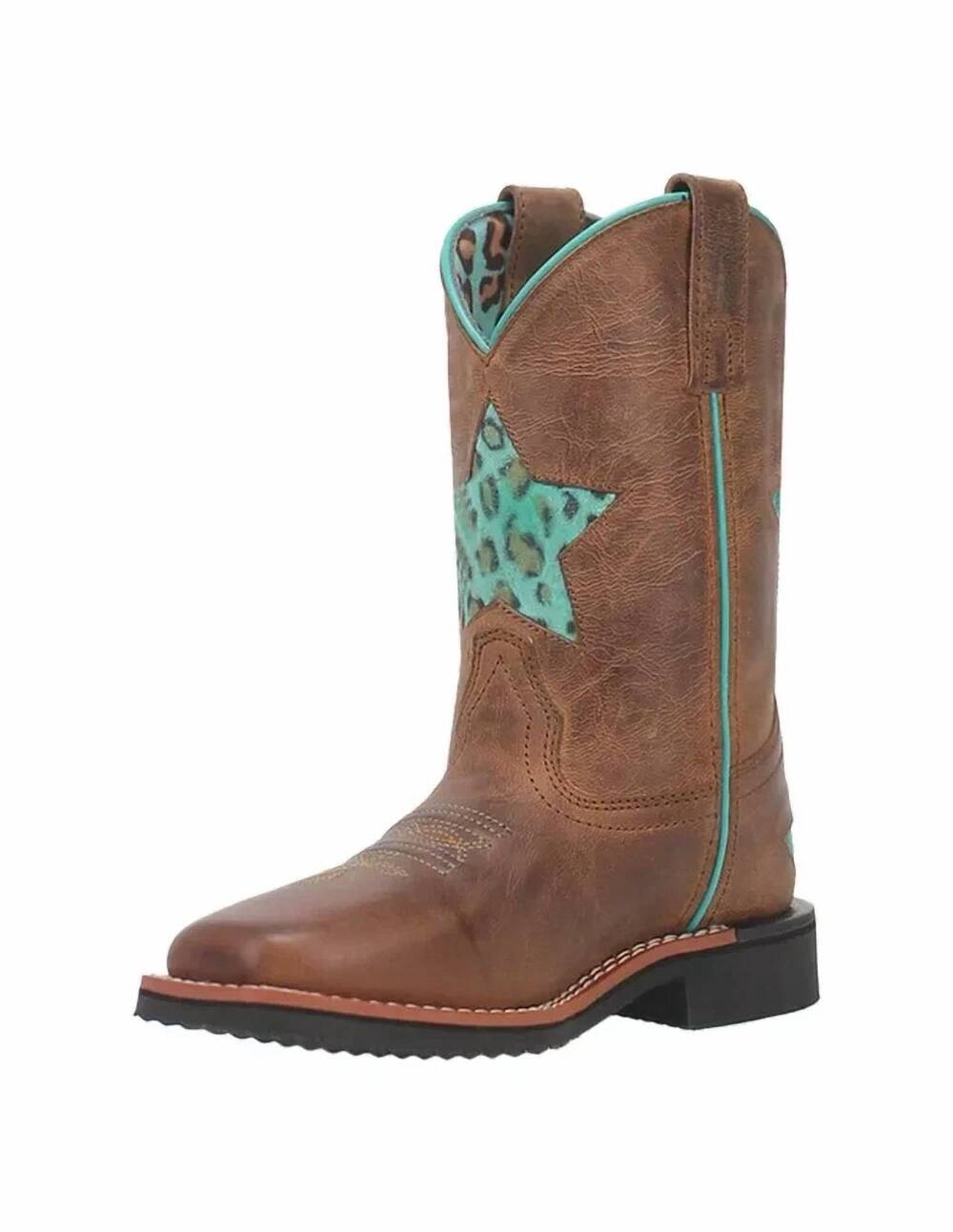 NEW DAN POST. youth girls western boots in brown